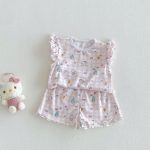 【73-120cm】セットアップ ベビー 女の子 花柄 チェック柄 - 画像 (9)