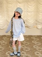 【100-170cm】長袖トップス 女の子 英字プリント 日焼け防止 - 画像 (10)