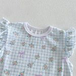 【73-120cm】セットアップ ベビー 女の子 花柄 チェック柄 - 画像 (11)