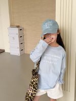 【100-170cm】長袖トップス 女の子 英字プリント 日焼け防止 - 画像 (8)