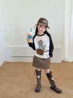 【100-170cm】長袖トップス 女の子 動物柄 カジュアル 配色 - 画像 (8)