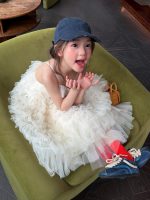 【90-150cm】ワンピース 女の子 おしゃれ ふんわり チュール - 画像 (4)