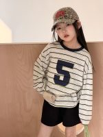 【100-170cm】長袖トップス 女の子 ボーダー カジュアル 通気性抜群 - 画像 (11)