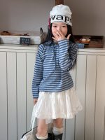【100-170cm】長袖Ｔシャツ 女の子 フード付き ボーダー柄 - 画像 (9)