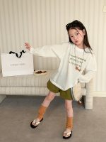【100-170cm】長袖トップス 女の子 英字プリント 日焼け防止