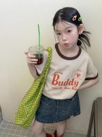 【90-160cm】半袖Ｔシャツ 女の子 トレンド プリント コーデの主役に - 画像 (4)