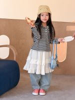 【100-170cm】長袖Ｔシャツ 女の子 フード付き ボーダー柄 - 画像 (11)