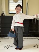 【100-170cm】長袖Ｔシャツ 女の子 フード付き ボーダー柄 - 画像 (3)