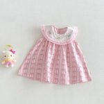 【73-120cm】ワンピース ベビー 女の子 おしゃれ ノースリーブ 蝶結び