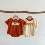 【66-90cm】ロンパース ベビー アルファベットプリント - 画像 (7)