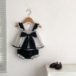 【73-110cm】セットアップ ベビー 女の子 チェック柄 リボン付き - 画像 (5)