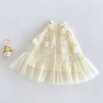 【73-120cm】ワンピース ベビー 女の子 チュール ジャカード - 画像 (2)