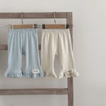 【73-100cm】パンツ ベビー フリル 刺繍ロゴ - 画像 (6)