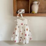 【73-100cm】ワンピース スウィート ラウンドネック フラワー - 画像 (4)