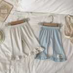 【73-100cm】パンツ ベビー フリル 刺繍ロゴ - 画像 (7)