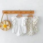 【66-90cm】ロンパース ノースリーブ フラワー - 画像 (5)