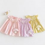 【73-120cm】ワンピース ベビー フリル キノコ かわいい - 画像 (2)
