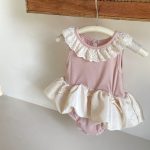 【73-90cm】ロンパース ベビー レース襟 かわいい - 画像 (3)
