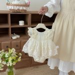 【66-90cm】ロンパース ベビー おしゃれ プリンセス レース - 画像 (6)
