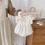 【66-90cm】ロンパース ベビー 半袖 おしゃれ ドット - 画像 (3)