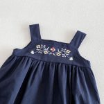 【66-90cm】キャミロンパース ベビー 刺繍 花柄 - 画像 (6)