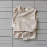 【73-120cm】セット 薄手 チェック柄 半袖 ノースリーブ - 画像 (9)