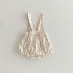 【66-90cm】サロペットロンパース ベビー ガーリー フラワー柄 - 画像 (6)