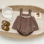 【73-110cm】セットアップ ベビー チェック柄 レトロ - 画像 (2)