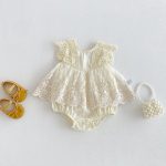 【66-90cm】ロンパース ベビー おしゃれ プリンセス レース - 画像 (2)