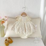 【66-90cm】ロンパース ベビー おしゃれ プリンセス レース - 画像 (4)
