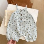 【66-100cm】キャミオールインワン ベビー 花柄 ナチュラル - 画像 (6)