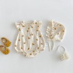 【66-90cm】ロンパース ベビー 可愛い くまプリント - 画像 (2)