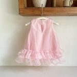 【73-100cm】ワンピース 蝶結び チュール スウィート - 画像 (3)