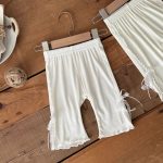 【73-100cm】七分丈パンツ ベビー 蝶結びリブ - 画像 (9)