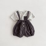 【66-100cm】ロンパースORサロペットORTシャツ カジュアル ボーダー - 画像 (11)