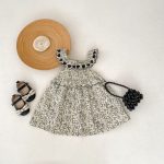 【73-120cm】ワンピース ベビー 女の子 フローラル 刺繍 ノースリーブ - 画像 (2)