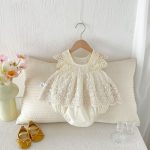 【66-90cm】ロンパース ベビー おしゃれ プリンセス レース - 画像 (3)