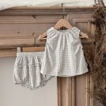 【73-100cm】セットアップ ベビー シンプル チェック - 画像 (7)