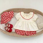 【73-110cm】セットアップor帽子 ベビー チェック柄 通園・お出かけに - 画像 (2)