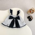 【73-110cm】セットアップ ベビー 女の子 チェック柄 リボン付き - 画像 (7)