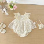 【66-90cm】ロンパース ベビー おしゃれ プリンセス レース - 画像 (5)