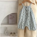 【66-100cm】キャミオールインワン ベビー 花柄 ナチュラル - 画像 (8)