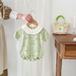 【66-90cm】ロンパース フリル ニット ベビー服 - 画像 (7)