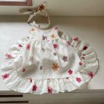 【73-100cm】ワンピース スウィート ラウンドネック フラワー - 画像 (11)