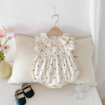 【66-90cm】ロンパース ベビー 半袖 おしゃれ ドット - 画像 (4)