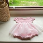 【73-90cm】ロンパース ベビー チュール パフスリープ - 画像 (5)