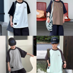 【100-170cm】半袖Ｔシャツ 男の子 ラグラン カジュアル ゆったり