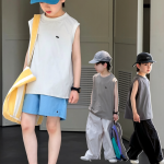 【100-170cm】半袖Ｔシャツ 男の子 軽量 ノースリープ シンプル
