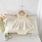 【66-90cm】ロンパース ベビー レース キャミソール - 画像 (5)