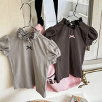 【80-130cm】半袖Ｔシャツ 女の子 フリル付き パフスリーブ - 画像 (5)